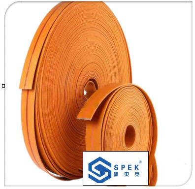 주문 노란색 오리랑지 캔버스 산업 컨베이어 띠 online manufacture