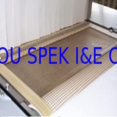 음식 급료 브라운 PTFE 메시 컨베이어 벨트 기름과 저항하는 산 알칼리