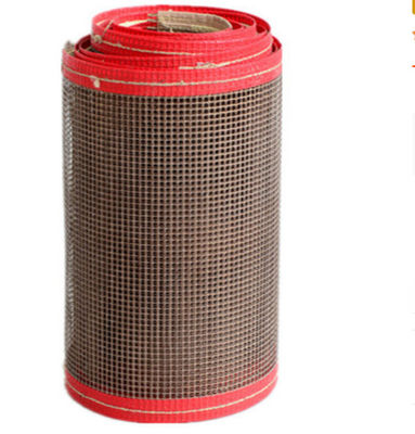 갈색 PTFE 코팅 유리섬유 고온 컨베이어 벨트 스틱 없는 표면