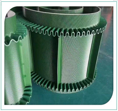 다른 색상 사이드 월 클레트 PVC 녹색 평면 컨베이어 벨트