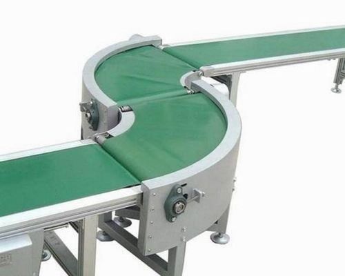 파란 백색 녹색 pvc 회전 곡선 90도 컨베이어 벨트 180도 컨베이어 벨트